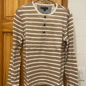Banana Republic Mens Henley Long Sleeve Shirt, Size Small NWT